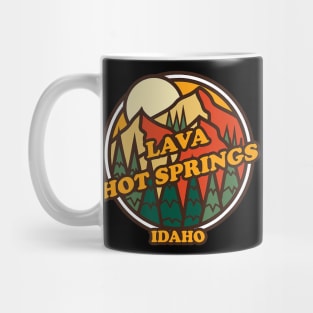 Vintage Lava Hot Springs, Idaho Mountain Hiking Print Mug